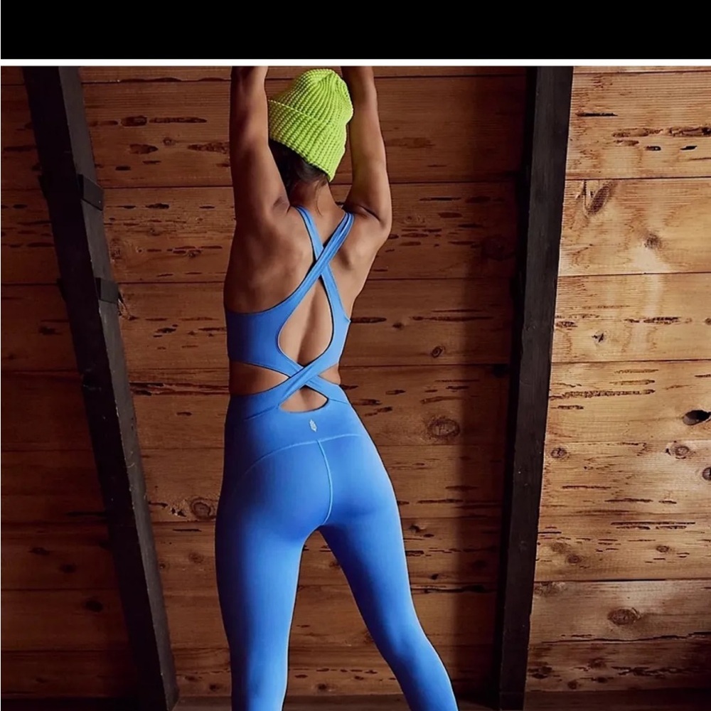 Free People Blue Jumpsuit